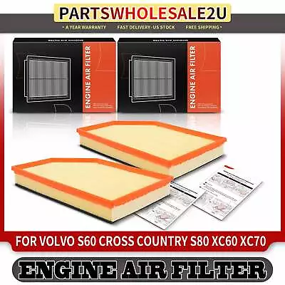 2x Engine Air Filter For Volvo S60 V60 Cross Country S80 XC70 30748212 31370161 • $29.99