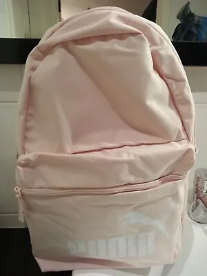 $38 • Buy PUMA Pale Pink BACKPACK, Adjustible Straps, 2 Zip Pockets, Handle, BNWT, Auth