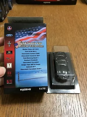 Kyosho - USA Car Collection - Chevrolet Corvette - Black - 1/64 Mini Car - R11 • $9.99