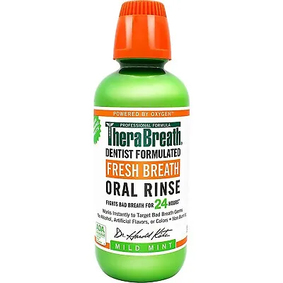 $22 • Buy 3 Pack TheraBreath Fresh Breath Oral Rinse Mild Mint 3 Oz Each Exp 08/23 Sealed