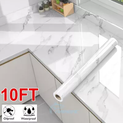 Marble Contact Vinyl Paper Self Adhesive Peel Stick Wallpaper Kitchen Countertop • $11.19