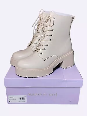 Madden Girl Women's Talentt Almond Combat Boots Size 9 • $38.25