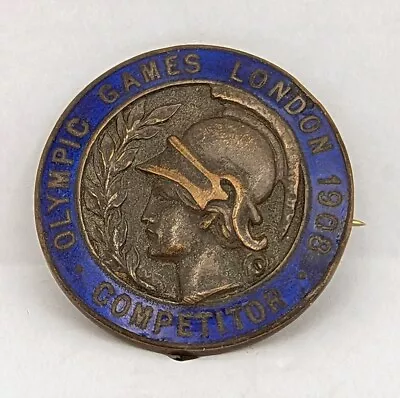 Wonderful 1908 London Summer Olympic Games Competitor Badge # WG 209 • $2975