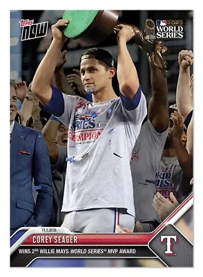 2023 Topps Now #1079 Corey Seager Rangers.   Wins 2nd World Series MVP Award. • $5.55