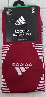 Adidas Soccer Team Speed Sock  (1 Pair) Red/White Small / Youth 13C-4Y • $18