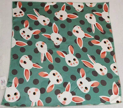 Luxury Square Silk Scarf Peter RabbitsEaster Bunny Patterned 55cm X 55cm • £6.99