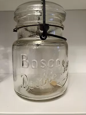 Bosco Double Seal Flag Clear Mason Jar Pint • $12.99