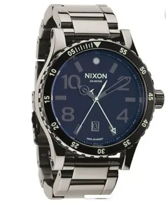 $170 • Buy Brand New NIXON Watch Diplomat SS Black Dial Men's Gunmetal Steel Watch A2771885