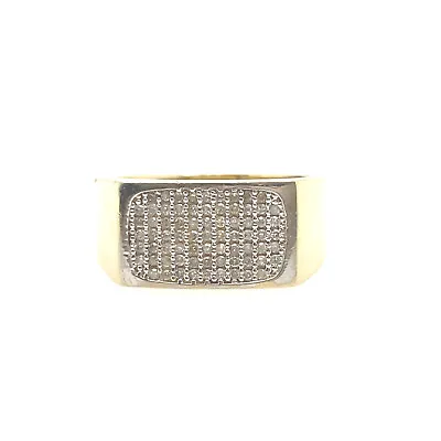 $603.14 • Buy 10K Yellow Gold  Pave Band 0.74 Ct