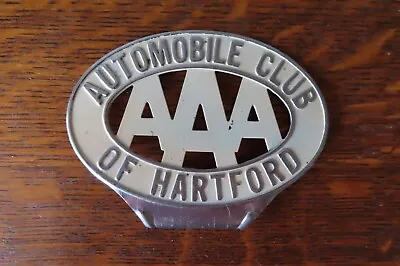 1950s-1960s AAA Automobile Club Of Hartford License Plate Topper • $45