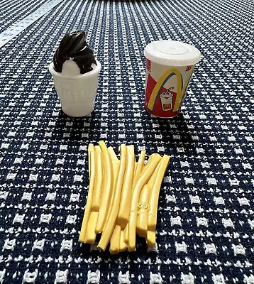 Vtg McDonald's Hot Fudge Sundae Soft Drink Cup French Fries Replacement Toys • $19.95