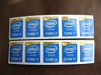 10 Pcs Inside CORE I7 15.5mm X 21mm Sticker Label Logo Decal Case Badge  • $7.99