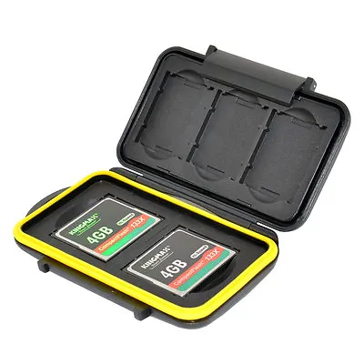 NEW JJC MC-XQDCF5 Memory Card Hard Case For 3 XQD + 2 CF Cards Secure With Lock • $30.09