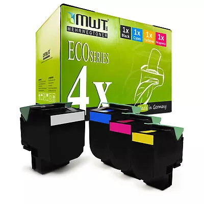 4x Eco Toner XXL For Lexmark CS-510-dte CS-510-de CS-310-n CS-410-dtn CS-410-dn • £105.50