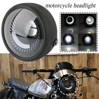 6.5  Motorcycle Spiral White LED Headlight Side Universal For Cafe Racer Bobber • $31.59