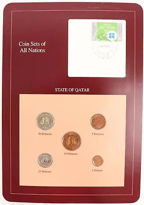 State Of Qatar - Coin Sets Of All Nations Franklin Mint Postal Panel  • $14.95