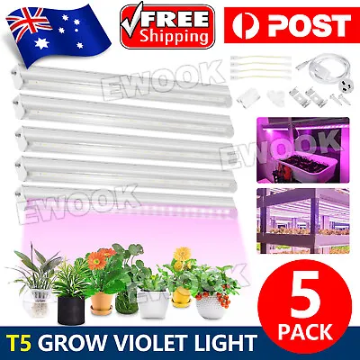 5Pcs Full Spectrum LED Grow Light Strip Bar T5 Bulb Tube Plant Indoor Garden • $28.95