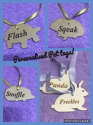 Personalised Rabbit Home Plaque Hanging Sign Pet Cage Gift Wood Bunny Hutch • £3.99
