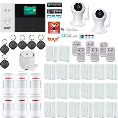 R59 Tuya APP WiFi GSM RFID Wireless House Home Security Alarm System+HD Camera • $226.09