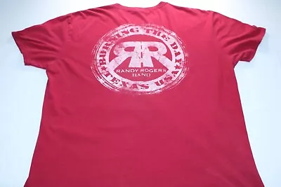 $9.99 • Buy Randy Rogers Band Adult Men's Double Sided Logo Tee Shirt Maroon Size Small