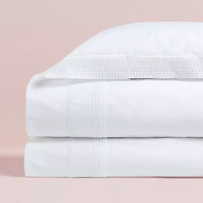 $270 • Buy Zara Home Geometric Embroidered Voile King Duvet & Shams