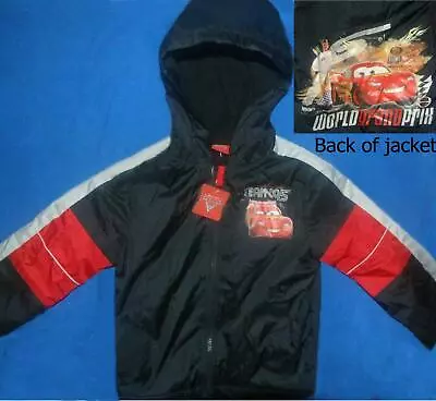 Disney Cars Lightning McQueen Hooded Jacket Size 4-5 XS 6-7 S  Light Lined New • $49.99