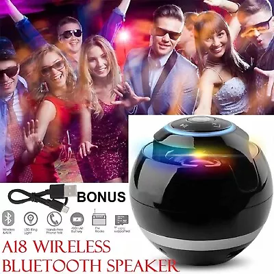 Wireless LED Bluetooth Speaker Mini Portable Super Bass Stereo USB/FM/TF Radio • $25.99