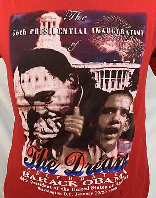 Vintage Obama T Shirt Black President MLK Election Inaugural Politics Small Tee • $24.99