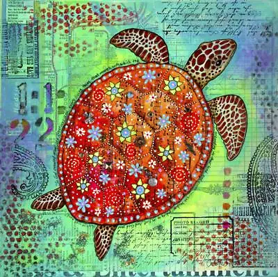 Ceramic Backsplash Tile Mural Sea Turtle Sea Ocean Life - Mosaic Turtle II • $48