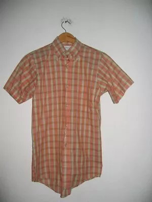 Vintage K-Mart S.S. Kresge Co. Men's Short Sleeve 14 1/2  Plaid Shirt • $17.93