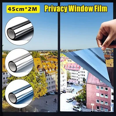 One Way Mirror Window Film Reflective Home Privacy Solar Tint Foil Glass Sticker • £2.99