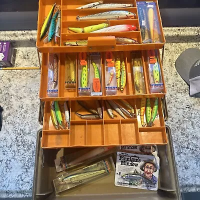 Tackle Box Of Vintage Lures - Many Are New In Package  Rebel Cordell Producer • $30