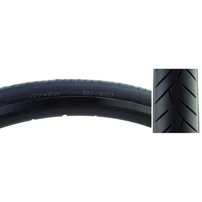 Sunlite Smoothie 700 X 25 Clincher Fold TPI 100 Black/Black Reflective Road Tire • $26.93