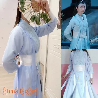 Men's Hanfu Women's Dress The Untamed Lan Zhan Cosplay Ancient Costume Party • $91.94