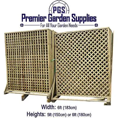 Highgrove Diamond/Square Garden Lattice Fence Trellis Screen Panel Width: 183cm • £35