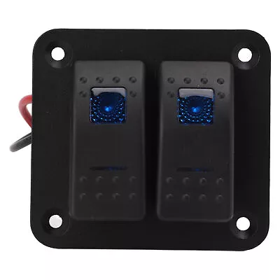 2 Gang Rocker Switch Panel IP65 Waterproof 12‑24V Multi Protection For Yacht Ca✧ • $40.13