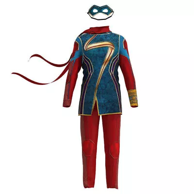 Ms. Marvel Kamala Khan Outfit Costume Cosplay Superhero Halloween Adult Kids Cos • $36.45