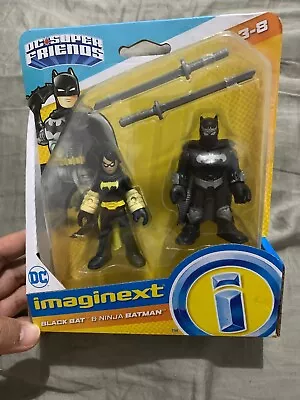 Imaginext DC Super Friends Ninja Batman And Black Bat 2 Figure Pack Gift • $30