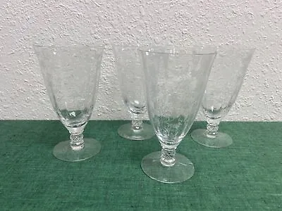 Fostoria Crystal CHINTZ Set Of 4 X Iced Tea Glasses • $76.49
