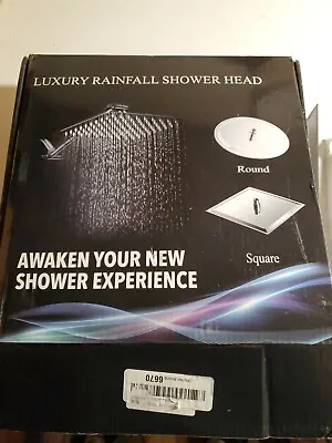 Tudoccy Shower Head With Extension Arm - 8 Inch High Pressure Rainfall - Chrome • $37.60