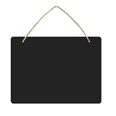 Wooden Double Sided Hanging Chalkboard SignsMemo Message Sign Vintage Erasa... • $10.22