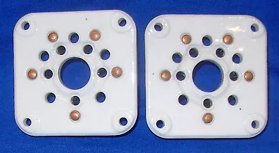 Pair New Ceramic 5 Pin Jumbo Vacuum Tube Sockets For 3-500Z 4-400A 4-125 Etc • $27.49
