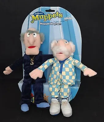 THE MUPPETS Muppets Mayhem STATLER & WALDORF 8  Plush (2003 Sababa Toys) NEW! • $95