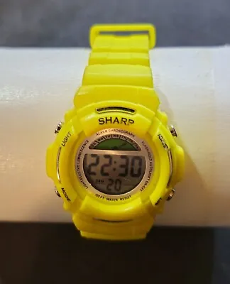 Rare Vintage Sharp Yellow Digital Watch Water Resistant 30M W/light • $11.95