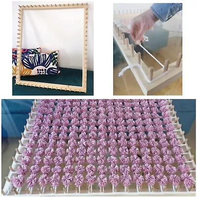 Loom Frame For POM POM Blanket With Dowels - DIY Baby Blanket - Pompom Weaving • £29.99