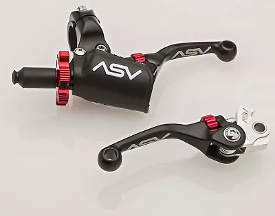 ASV F4 Lever Set Pro Pack Black Short Honda TRX450R Kickstart 2004 - 2012 • $260