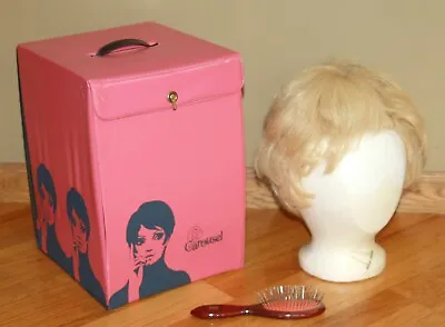 Vintage 1960s Carousel Wig In Pink Mod Vinyl Carry Case Box • $55