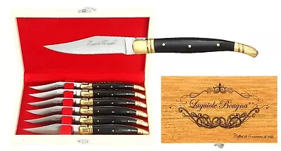 LAGUIOLE France Hand Made Bone Handle Steak Knife Set Steak Knives Set FULL TANG • £79