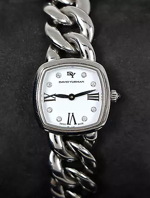 $1850 David Yurman Albion 23mm Stainless Steel Quartz Diamond Dial Watch T932-S • $950