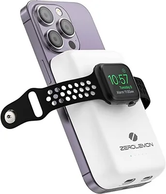 Magnetic Power Bank With Watch Charger 10000mAh MagJuice 3 In 1 Mag-Safe • $29.99